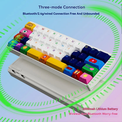 MMD KM40 Mechanical Keyboard Wireless Tri-mode O-Ring Hot-Swap Custom Designer 40% Aluminum Office Gaming Keyboard VIA/QMK Gift