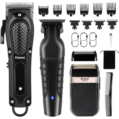 Kemei KM-1071 KM-2299 KM-2024 Hair Clippers for Men Hair Trimmer Electric Foil Rechargeable Electric Shaver Barber Hair Cutting