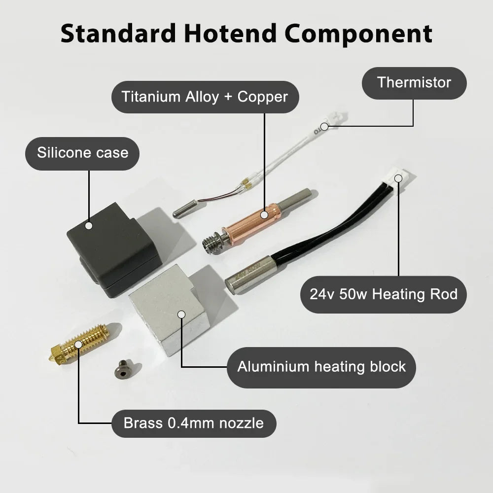 For Anycubic Kobra 3 V2 hotend 0.4mm Hardened Steel Brass Nozzle, Kobra 3 V2 Combo Accessories