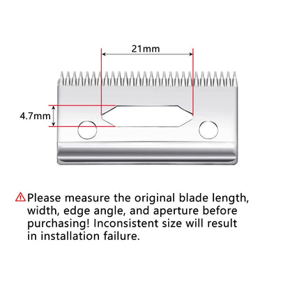Professional 2-Hole Replacement Clipper Blade Fit For Wahl Super Taper & 8466 Cordless Magic Clip 8591# & Andis Hair Clippers
