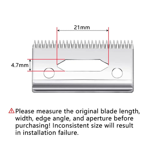 Professional 2-Hole Replacement Clipper Blade Fit For Wahl Super Taper & 8466 Cordless Magic Clip 8591# & Andis Hair Clippers