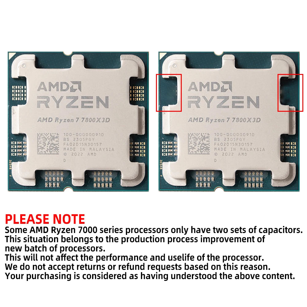 AMD Ryzen 7 7700 R7 7700 CPU 8-Core 16-Thread 5.3GHz Unlocked Desktop Processor Socket AM5 Gaming CPU Without Package
