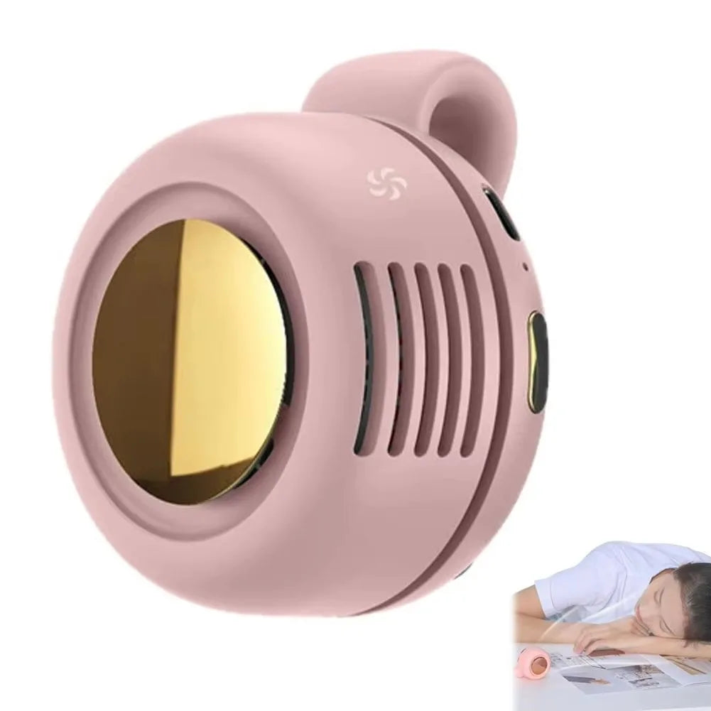 Portable Fan Mini Handheld Rechargeable Bladeless Electric Fan Clip Waist Fan Suitable for Outdoor Ventilation Desktop Small Fan
