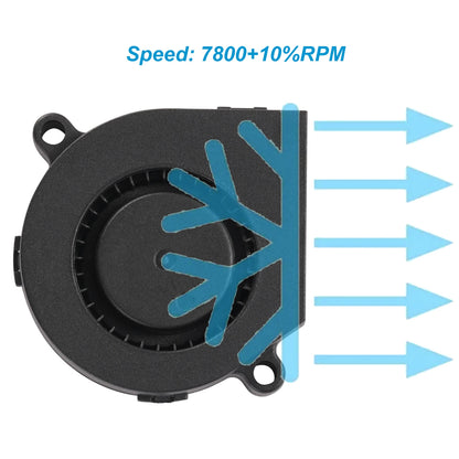 50x50x15mm Blower Cooling Fan for Bambu Lab X1 X1C Combo P1 P1P P1S 3D Printer Rapid Silent Drum Fan with Double Ball Bearings