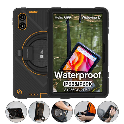 AGM P2 Active 11" FHD Rugged Tablet, IP68 Waterproof/Dustproof, 8GB RAM+256GB, Android 14, G99, Widevine L1 P2W Durable Pad