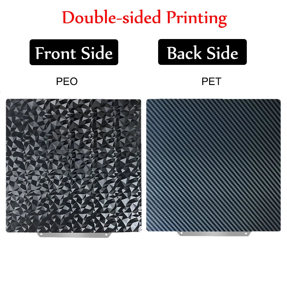 PEO PET PEI Sheet for Artillery Genius/Hornet Build Plate Genius Pro Heat Bed Spring Steel Sheet Double Side for Anycubic Kobra2
