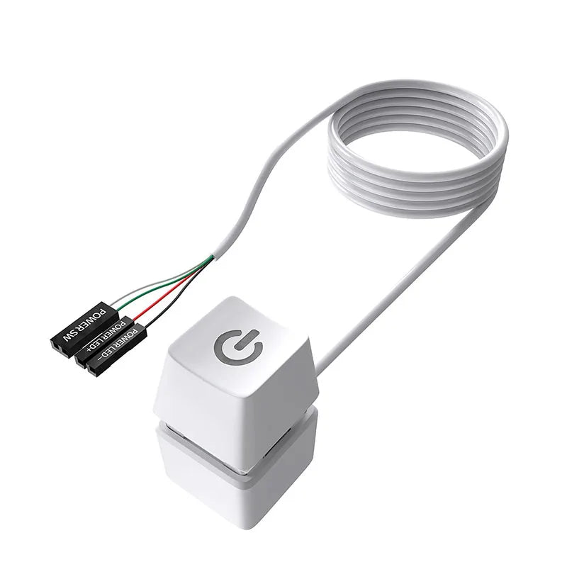 TEUCER Computer Desktop Switch Power Motherboard Switch Extension Cable Office and Home PC Power Button