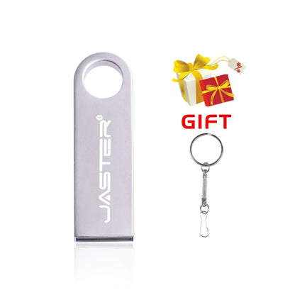 JASTER Metal USB 2.0 Flash Drives 128GB High Speed Pen Drive 64GB 32GB with Key Chain Memory Stick 16GB Creative Gift USB Stick