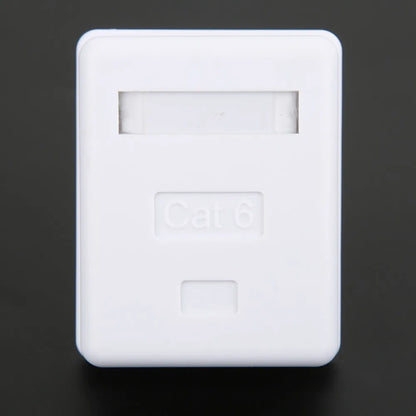 2Pcs Cat6 RJ45 Surface Mount Box Non-Shielded Single Port Surface Mount Box RJ45-8P8C ABS Single Port Mount Box Network