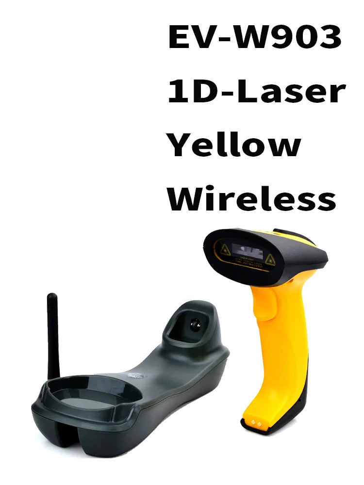 EVAWGIB 3-in-1 Barcode Scanner Handheld 1D/2D/QR Bar Code Reader Support BT 2.4G Wireless USB Wired Connection for Supermarket