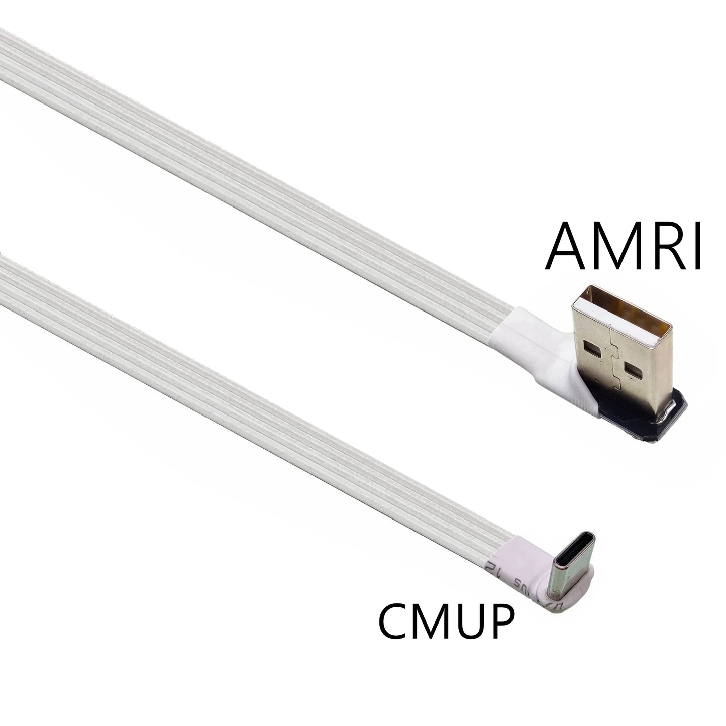 2M 3M USB-C Type C Male straighten/UP Down Angled 90 Degree to USB 2.0 Male Data Cable USB Type-c Flat Cable 0.1m/0.2m/0.5m/1m
