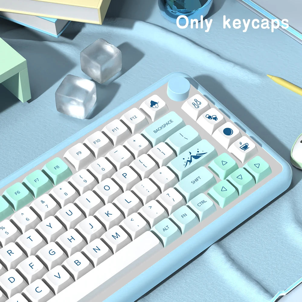 Iceberg XDA Profile keycaps Brazilian Korean Japanese Russian Spanish French ISO Enter PBT keycap For Mechanical Keyboard GK61