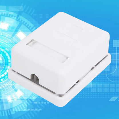 2Pcs Cat6 RJ45 Surface Mount Box Non-Shielded Single Port Surface Mount Box RJ45-8P8C ABS Single Port Mount Box Network
