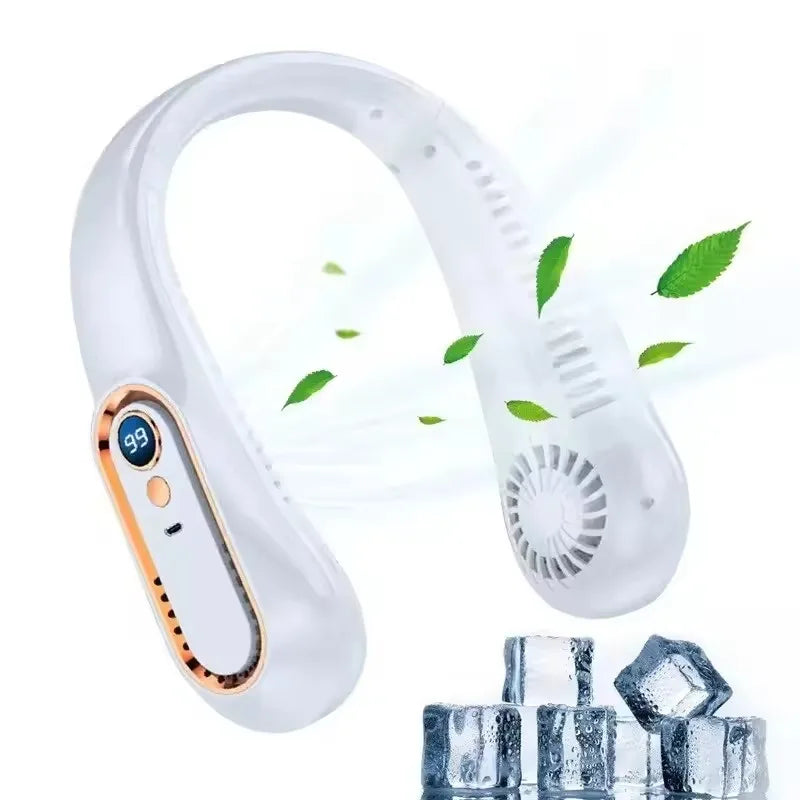 Portable Fan Mini Handheld Rechargeable Bladeless Electric Fan Clip Waist Fan Suitable for Outdoor Ventilation Desktop Small Fan
