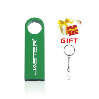 JASTER Metal USB 2.0 Flash Drives 128GB High Speed Pen Drive 64GB 32GB with Key Chain Memory Stick 16GB Creative Gift USB Stick