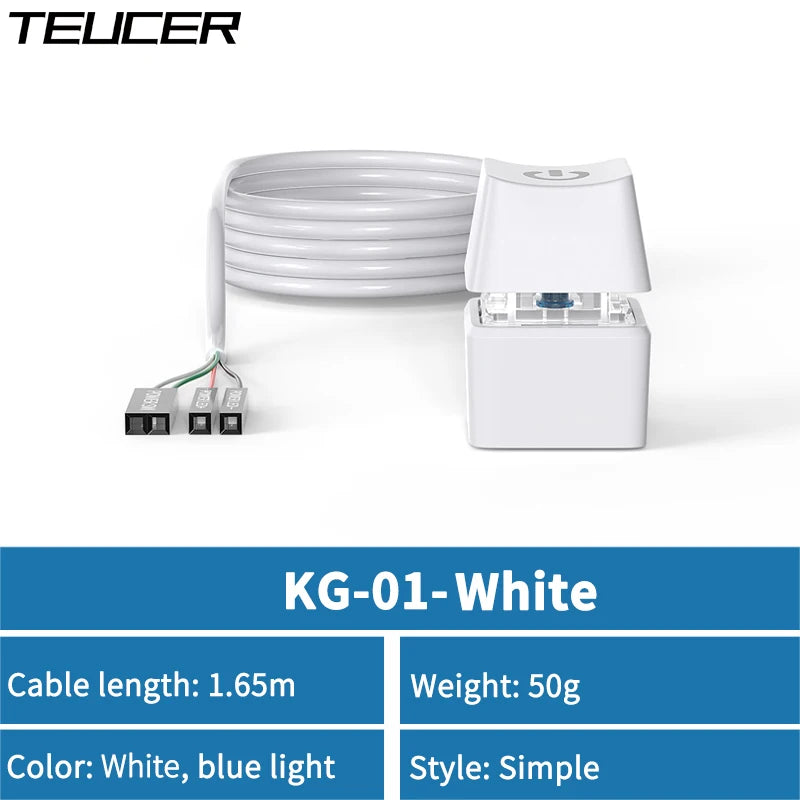 TEUCER Computer Desktop Switch Power Motherboard Switch Extension Cable Office and Home PC Power Button