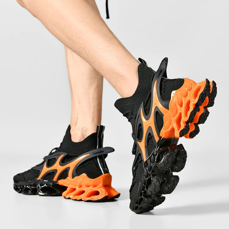Men's Blade Type Shoes Breathable Shock Absorption Running Shoes  Non-Slip Shoes For Jogging Tennis Gym Casual Walking Sneakers
