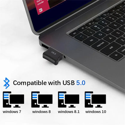 USB Bluetooth Adapter 5.0 Wireless USB Bluetooth Receiver Transmitter USB Bluetooth Audio Receiver Dongle for Computer PC Laptop