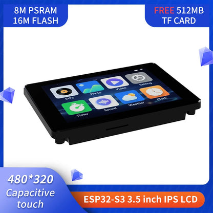 ESP32 MCU 3.5 Inch IPS Capacitive Touch Screen 480x320 8M PSRAM 16M FLASH Arduino LVGL Development Support WiFi Bluetooth