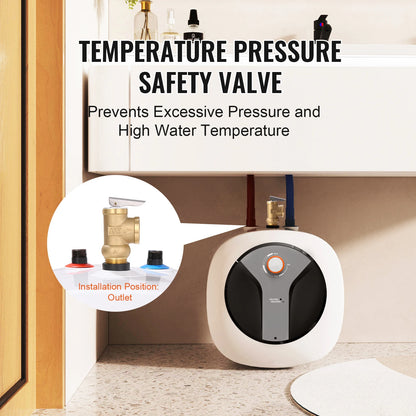 SucceBuy Electric Mini-Tank Water Heater 1440W Hot Water Boiler Storage for Kichen Bathroom Restaurant Shelf Wall Floor Mounted
