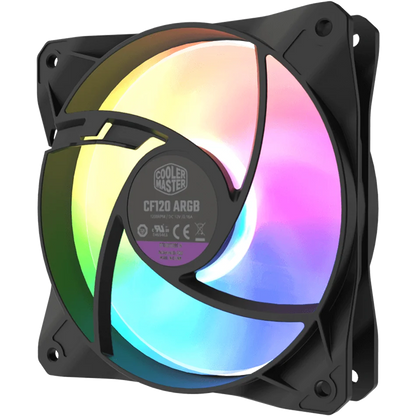 Cooler Master CF120 ARGB Case Fan 5V 3PIN Rifle Bearing 120mm Quiet Black Addressable RGB CPU Cooling Fan