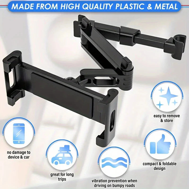 Car Tablet Holder, Headrest Tablet Mount Headrest Stand Cradle Compatible With Devices For IPad Air Mini, Other 4.7-12.9" Cell
