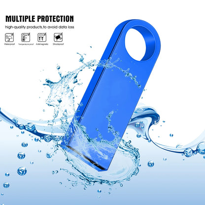 Metal USB 2.0 Flash Drive Pendrive 16GB 32GB 64GB High Speed Memory Stick U Disk 128GB Key Ring Gift 8GB