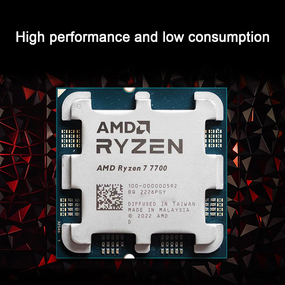 AMD Ryzen 7 7700 R7 7700 CPU 8-Core 16-Thread 5.3GHz Unlocked Desktop Processor Socket AM5 Gaming CPU Without Package