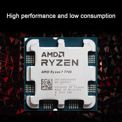 AMD Ryzen 7 7700 R7 7700 CPU 8-Core 16-Thread 5.3GHz Unlocked Desktop Processor Socket AM5 Gaming CPU Without Package