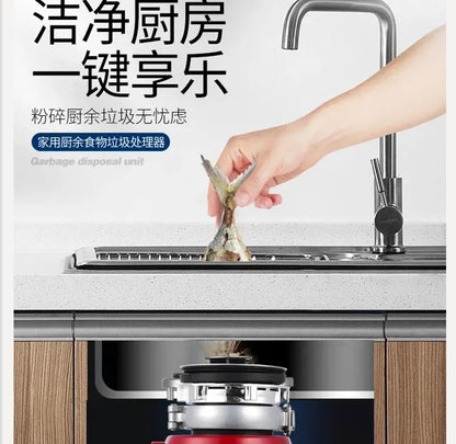 220V Food Waste Disposer Kitchen Sink Household Garbage Processor for Food Scraps EB