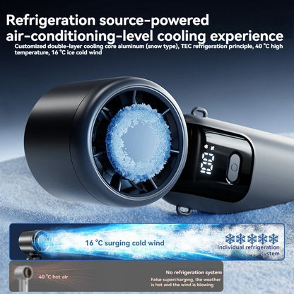 JPNPL Hanging Ice Pack Handheld High-speed Fan Folding 100 Speed Infinitely Adjustable Fan Portable For Outdoor Neck