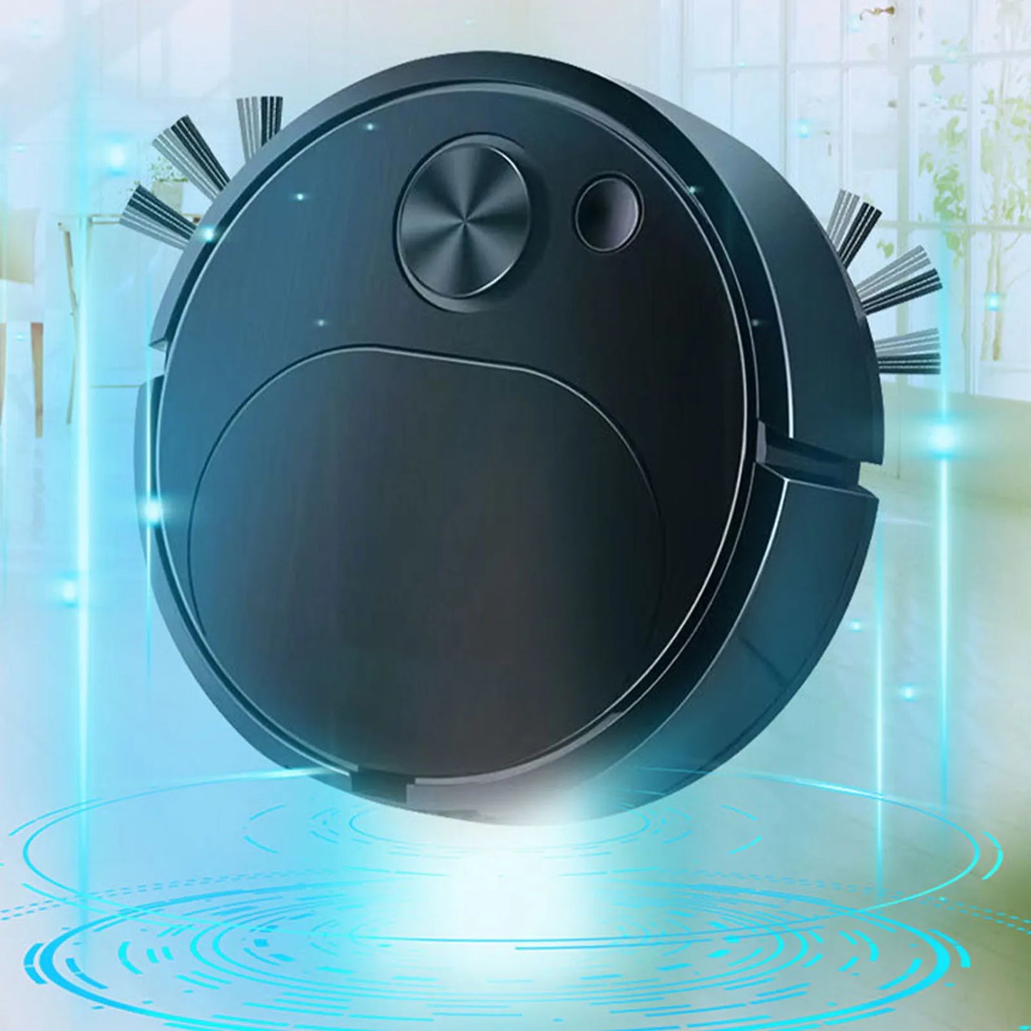 Intelligent Sweeping Robot 3 in 1 Rechargeable Low Noise Automatic Vacuum Cleaner Compact Strong Suction Power for Office
