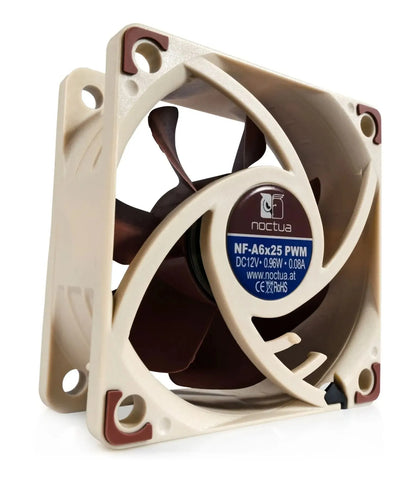 Noctua NF-A6X25 60x60x25mm 12V/5V 3pin/4pin PWM Intelligent Temperature Control SSO Magnetically Stable Bearing 6CM Fan