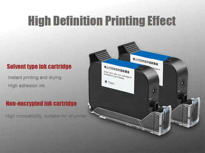 Solvent Black TIJ Ink Cartridge for Handheld Inkjet Printer