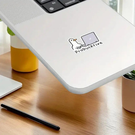 5Pcs Cute Goose Laptop Stickers, Perfect for DIY Computer Decoration, Waterproof and Removable, Great Adults Gift