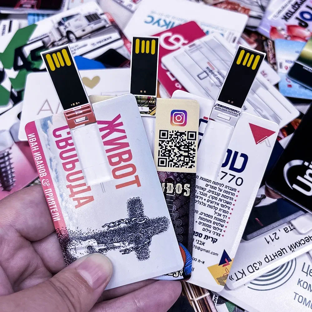 50pcs/lot High Speed Credit Card USB 2.0 Flash Drive Custom Logo Pendrive 4GB 8GB 16GB 32GB 64GB Bank Card for Gift Memory Stick