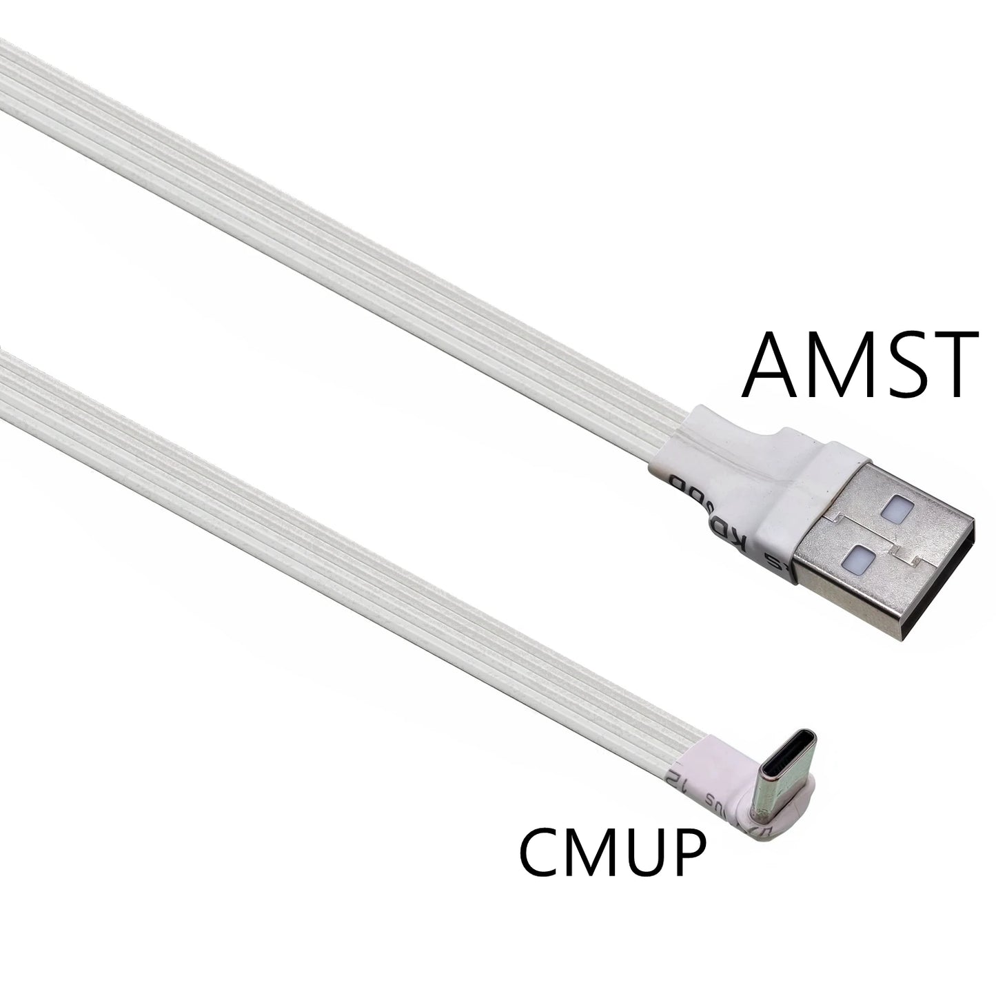 2M 3M USB-C Type C Male straighten/UP Down Angled 90 Degree to USB 2.0 Male Data Cable USB Type-c Flat Cable 0.1m/0.2m/0.5m/1m