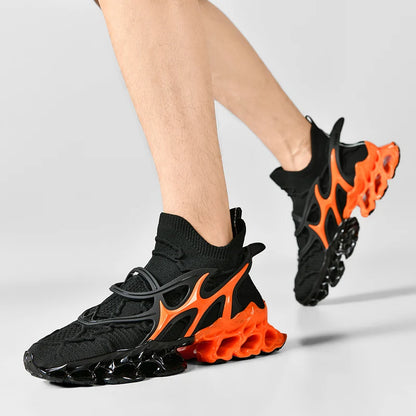 Men's Blade Type Shoes Breathable Shock Absorption Running Shoes  Non-Slip Shoes For Jogging Tennis Gym Casual Walking Sneakers