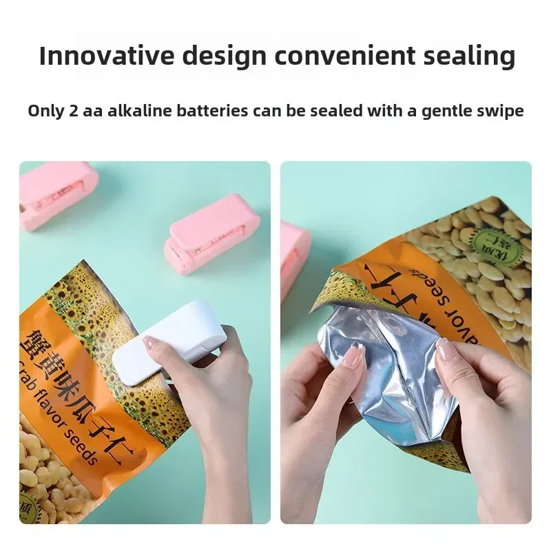 Mini Heat Bag Sealing Machine Package Sealer Bags Thermal Plastic Food Bag Closure Portable Sealer Food Packaging Heat Sealer