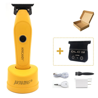 JUCAI MINICANDY JC08 Men's Hair Clipper DLC Zero Gapped Brushless Motor with Base Charger Professional Trimmer Finishing Machine