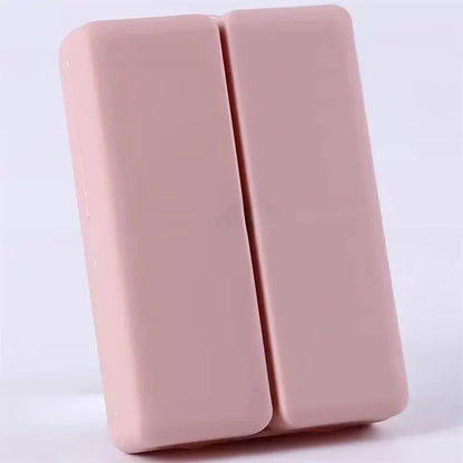 Portable 7-cell Pill Box, Independent Folding Double-layer Storage Box, Magnetic Seven-cell Pill Box