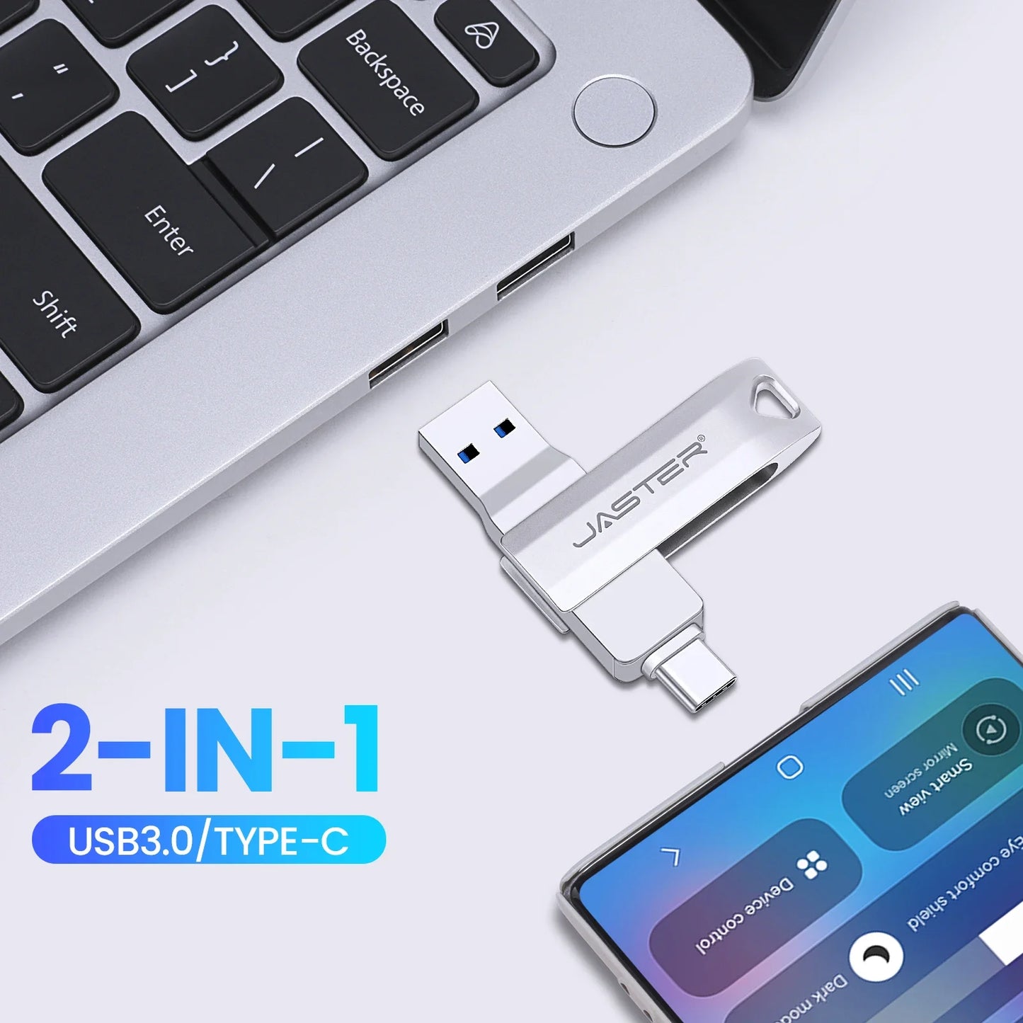 USB 3.0 OTG USB-C Flash Pen Drive Metal Memory Stick Flash Disk 64GB 128GB 256GB USB3.0 Dual C Pendrive TYPE-C Creative Gifts