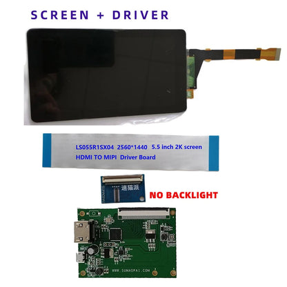 3D Printer 5.5 Inch 2K LCD Screen DIY Accessories LS055R1SX04 / 2560 * 1440 Driver Board For Nanodlp System