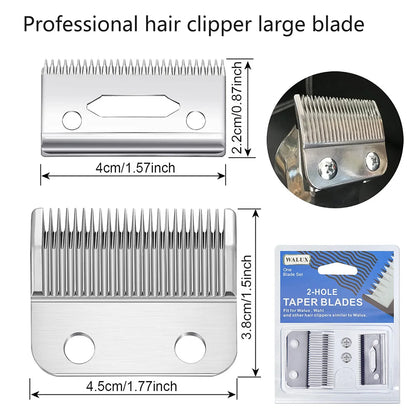 Professional 2-Hole Replacement Clipper Blade Fit For Wahl Super Taper & 8466 Cordless Magic Clip 8591# & Andis Hair Clippers