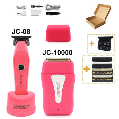 JUCAI MINICANDY JC08 Men's Hair Clipper DLC Zero Gapped Brushless Motor with Base Charger Professional Trimmer Finishing Machine