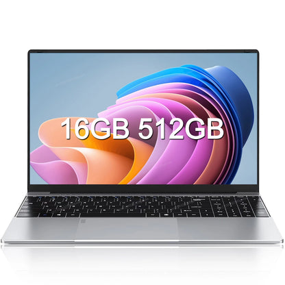 LENO NEW 15.6" Portable Laptop Intel 6500Y 32GB RAM 2TB SSD 5000mAh Office Windows11 Notebook PC Gamer with Backlit Fingerprint
