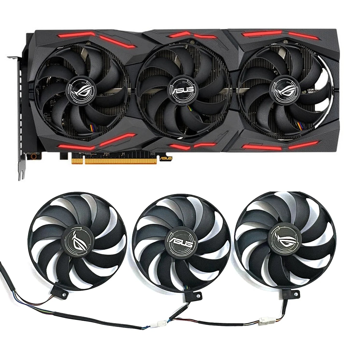 3pcs 87mm DC 12V 0.50A 7Pin RX5700XT GPU Cooler Fan For ASUS Rog Strix RX 5600 XT 5700 5700XT RX5700 Graphics Cooler Fan