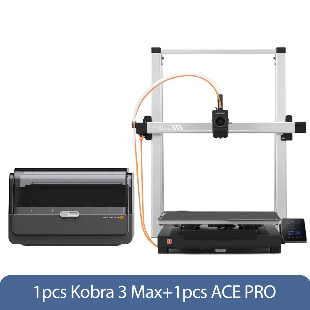 ANYCUBIC Kobra 3 Max FDM Multi Color 3D Printer with Up to 600mm/s Print Speed Build Volume 500*420*420mm Smart APP Control