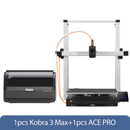 ANYCUBIC Kobra 3 Max FDM Multi Color 3D Printer with Up to 600mm/s Print Speed Build Volume 500*420*420mm Smart APP Control