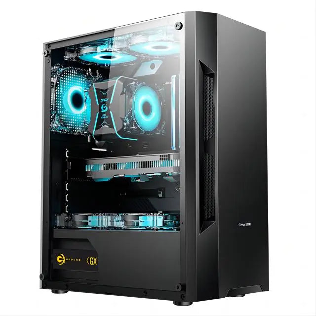 AOTESIER Gaming PC Core I7 CPU With 8G /16G RAM 256G SSD HD4600 ATX/ITX/M-ATX Full View Side Panel Temper Glass Front PC Gamer